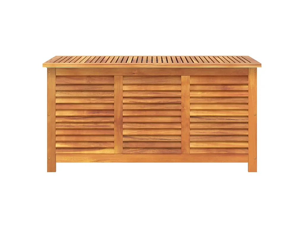 Caixa arrumação jardim c/ veneziana 113x50x56 cm acácia maciça