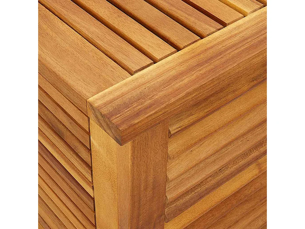 Caixa arrumação jardim c/ veneziana 113x50x56 cm acácia maciça