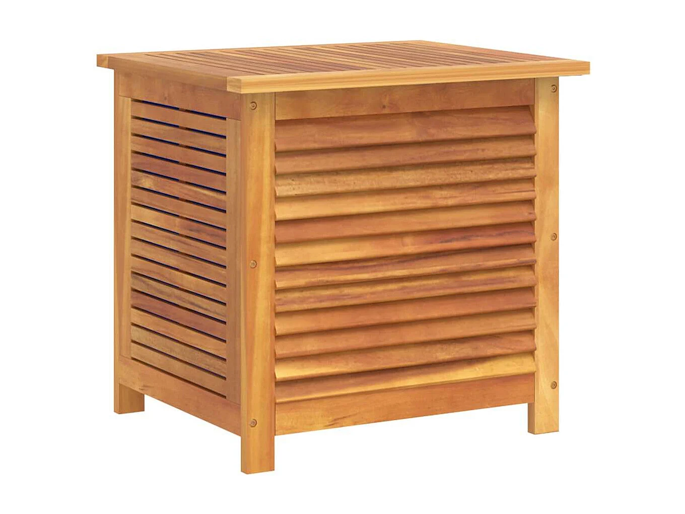 Caixa arrumação jardim c/ veneziana 60x50x56 cm acácia maciça