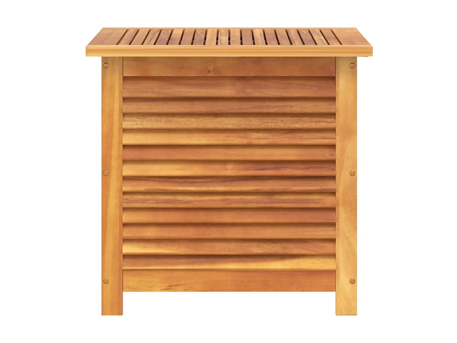 Boîte de rangement de jardin persiennes 60x50x56cm bois acacia
