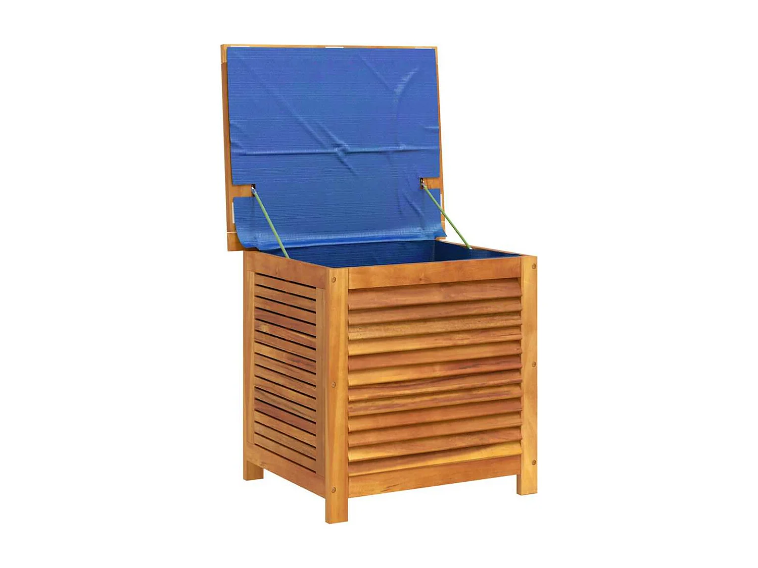 Boîte de rangement de jardin persiennes 60x50x56cm bois acacia