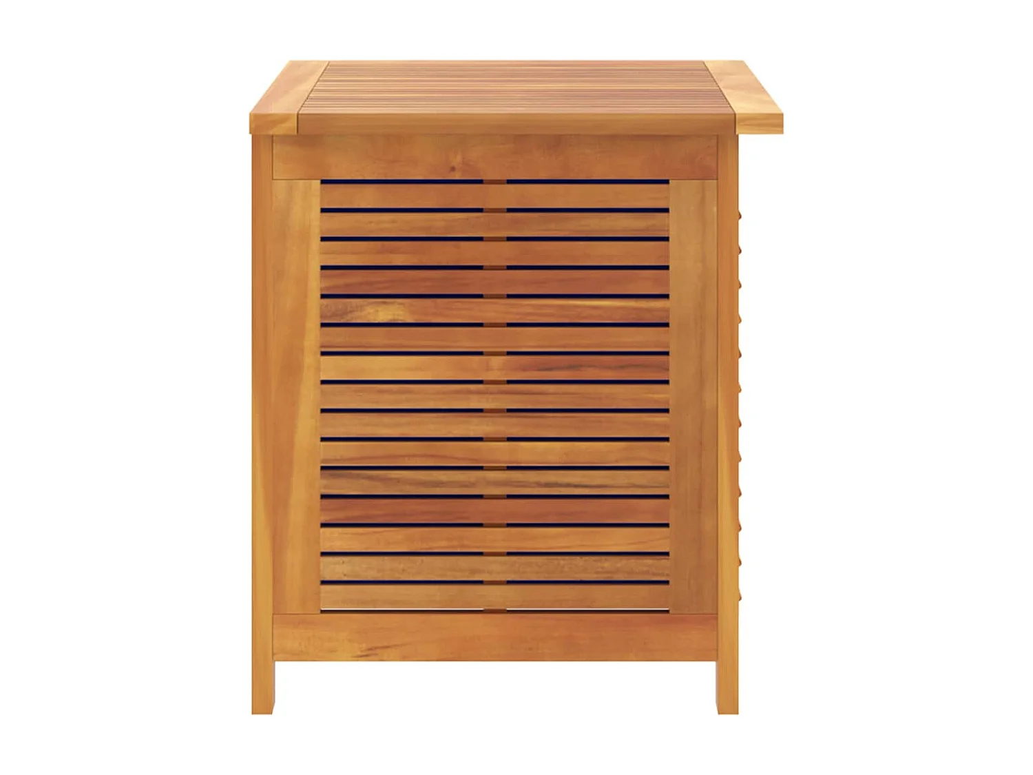 Boîte de rangement de jardin persiennes 60x50x56cm bois acacia
