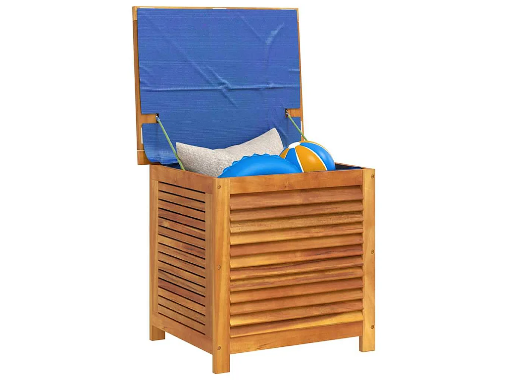 Gartenbox mit Lüftungsschlitzen 60x50x56 cm Massivholz Akazie