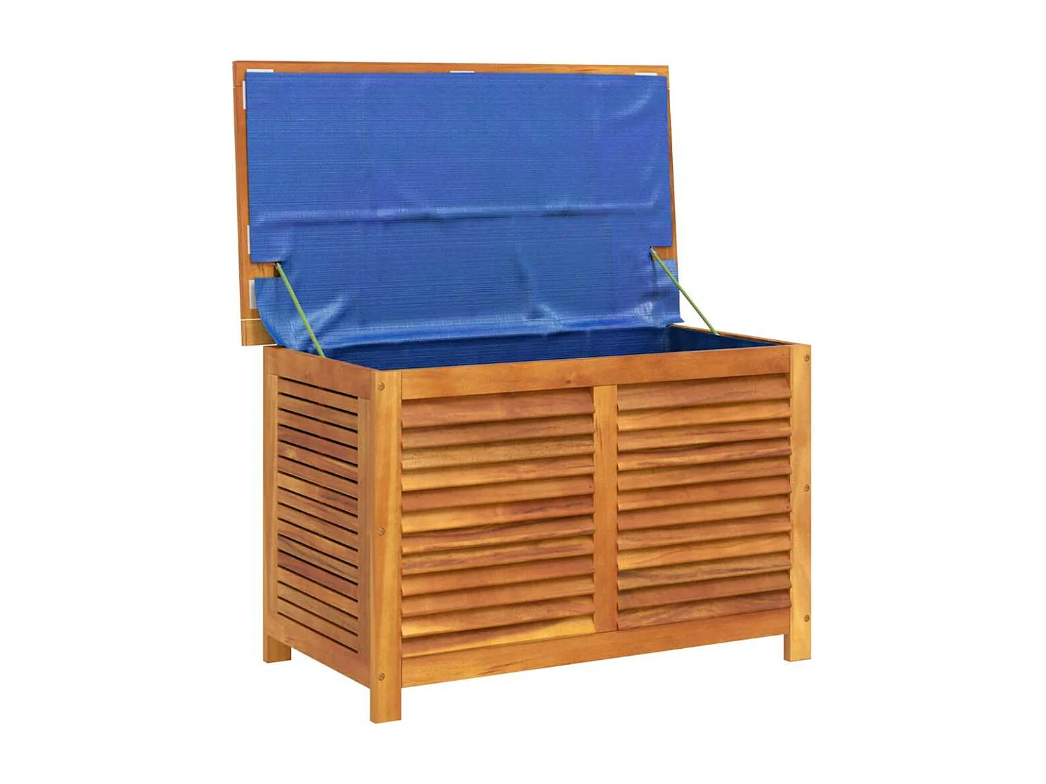 Boîte de rangement de jardin persiennes 90x50x56 cm bois acacia