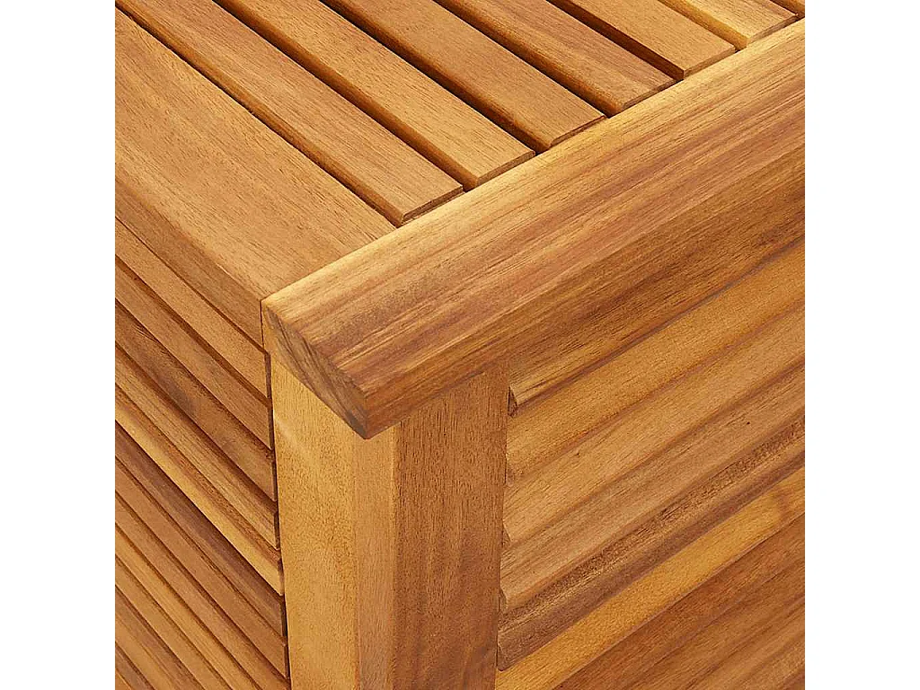 Caixa arrumação jardim c/ veneziana 90x50x56 cm acácia maciça