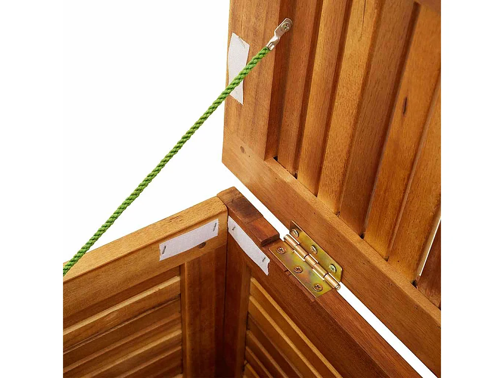 Caixa arrumação jardim c/ veneziana 90x50x56 cm acácia maciça