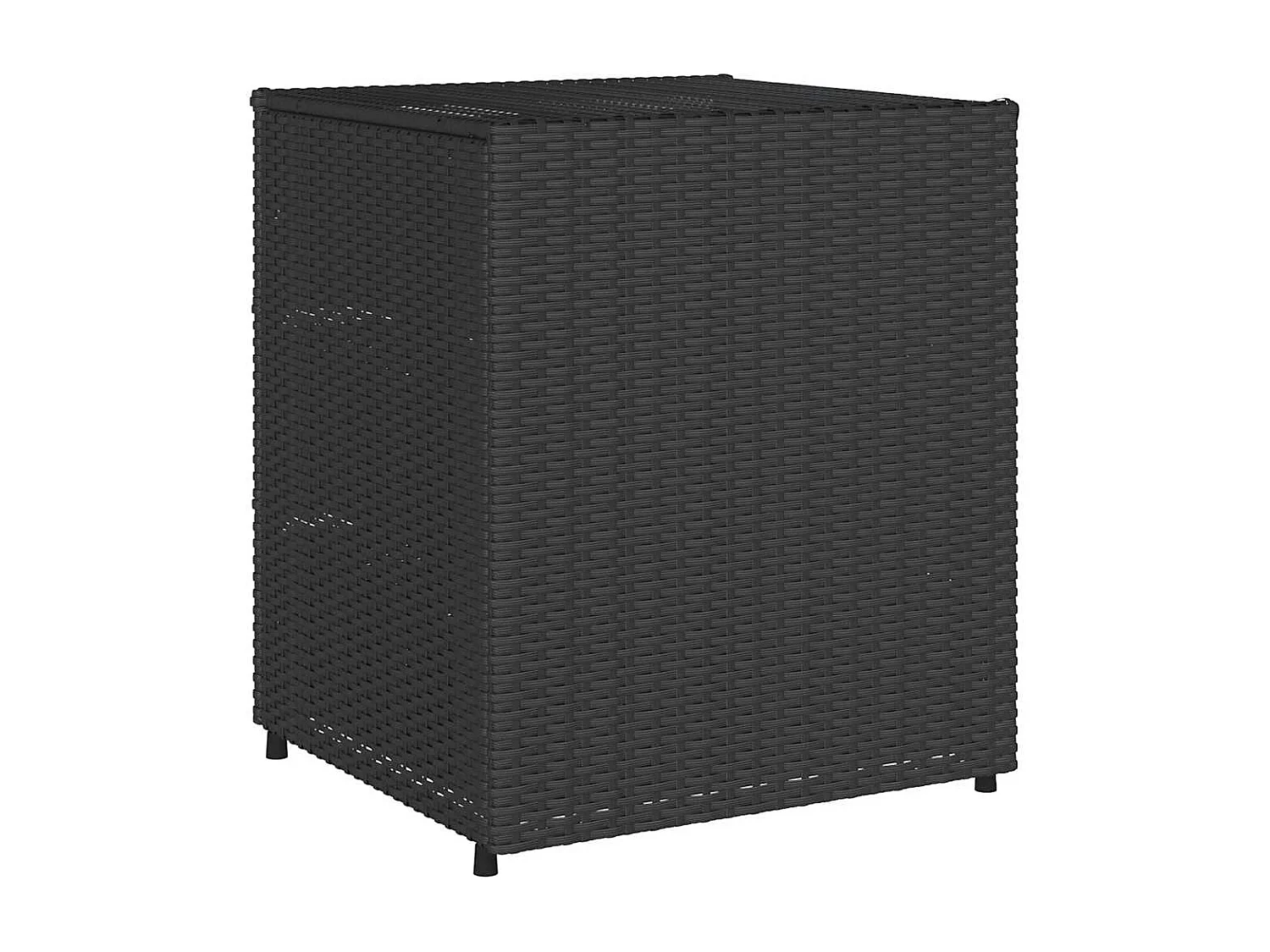 Gartenschrank Schwarz 55x59x69 cm Poly Rattan
