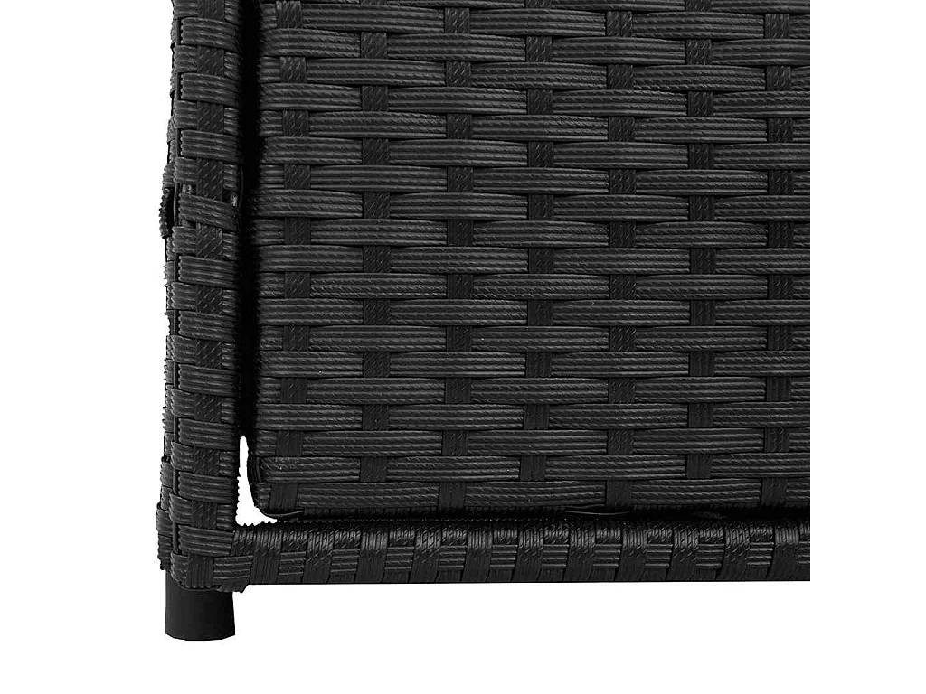 Armário de arrumação p/ jardim 55x59x69 cm vime PE preto