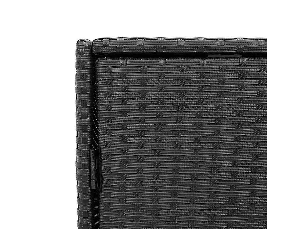 Armário de arrumação p/ jardim 55x59x69 cm vime PE preto