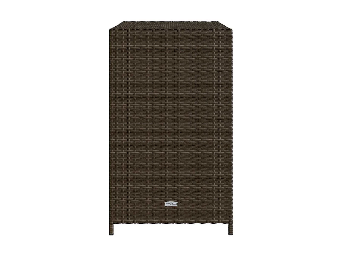 Armoire de rangement de jardin marron 83x45x76cm résine tressée