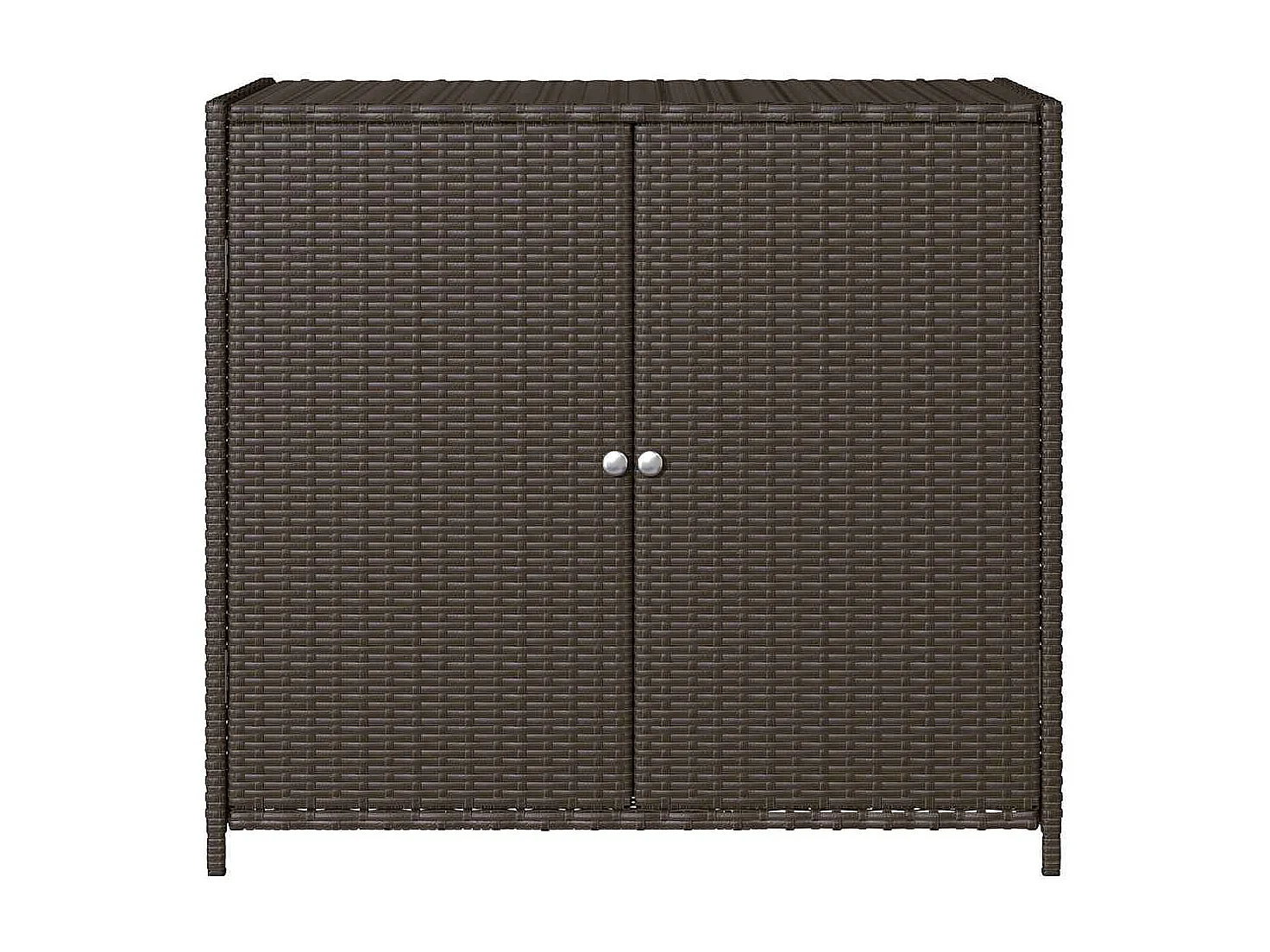 Armoire de rangement de jardin marron 83x45x76cm résine tressée
