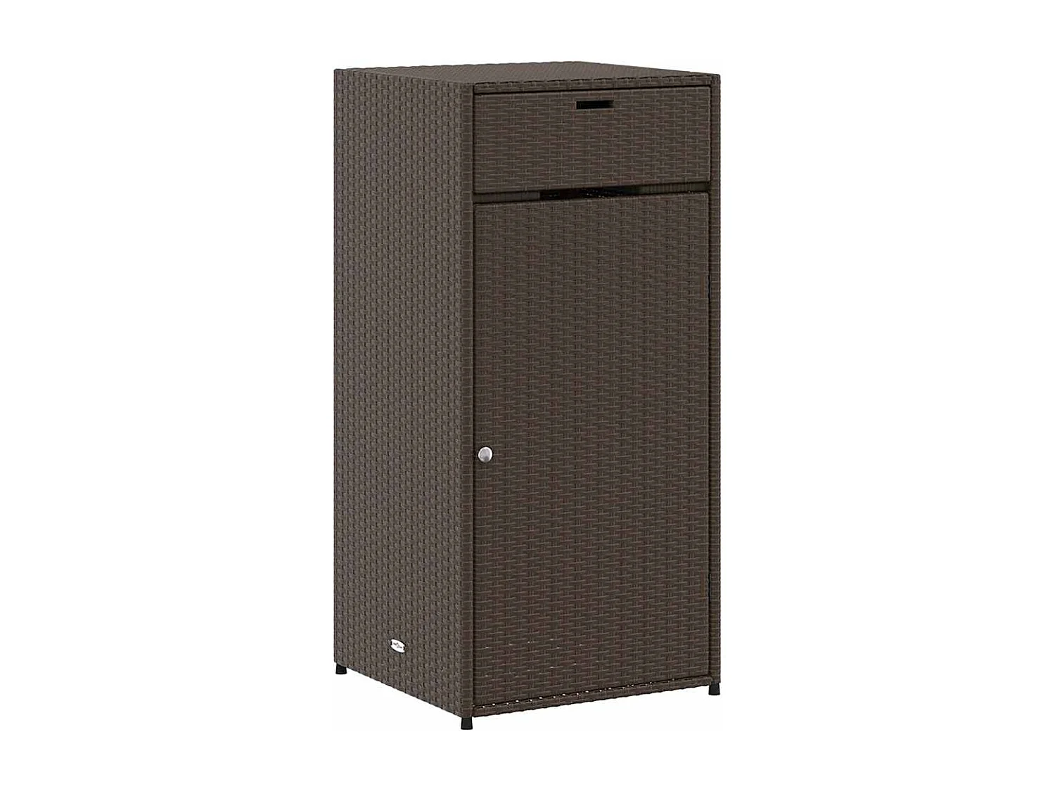 Armoire de rangement jardin marron 55x55x111 cm résine tressée