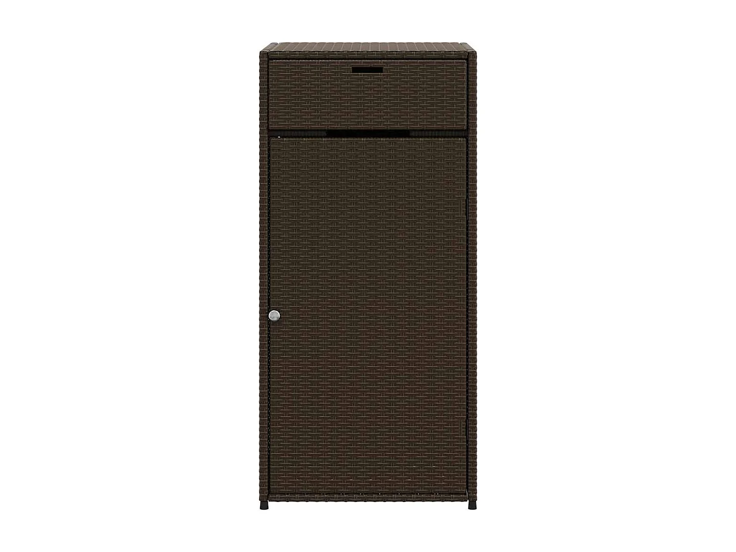 Armoire de rangement jardin marron 55x55x111 cm résine tressée