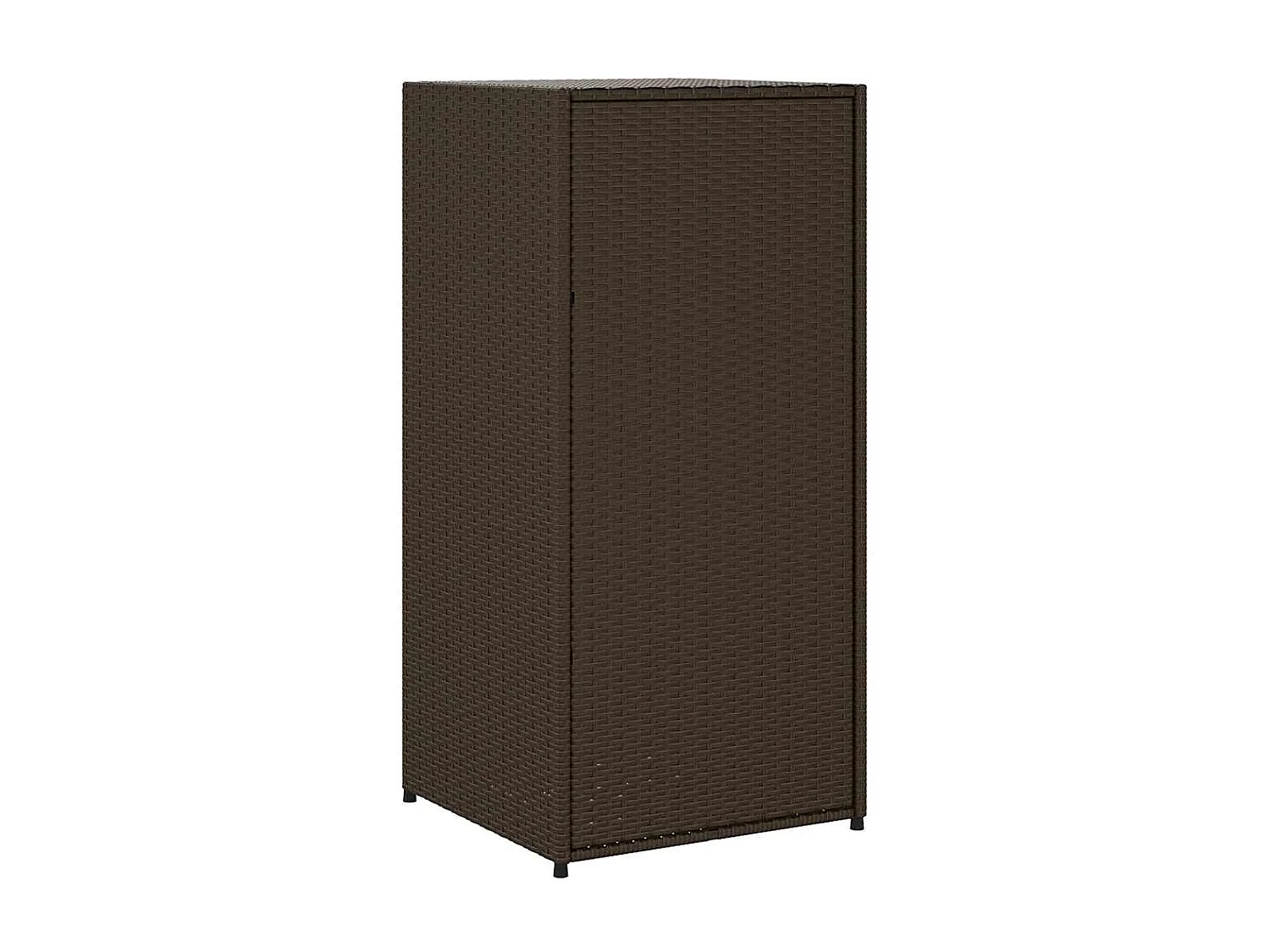Armoire de rangement jardin marron 55x55x111 cm résine tressée