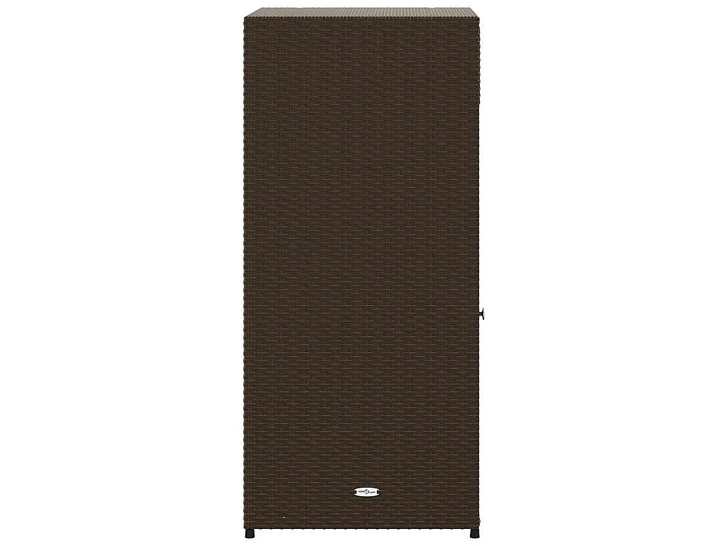 Armoire de rangement jardin marron 55x55x111 cm résine tressée
