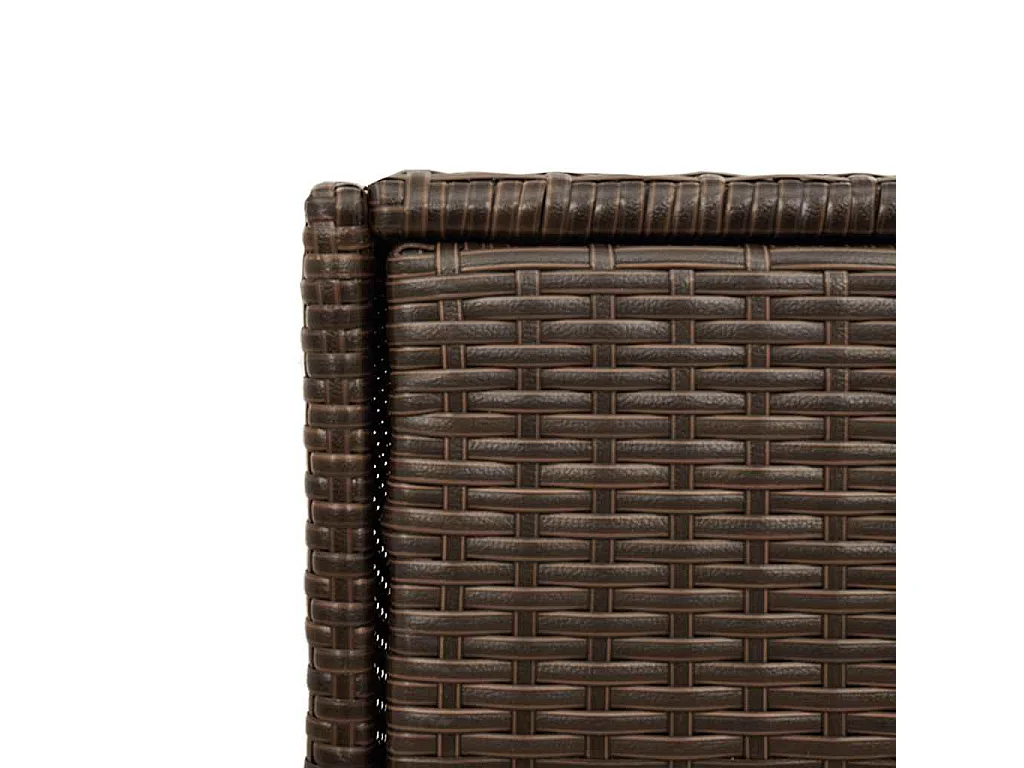 Armoire de rangement jardin marron 55x55x111 cm résine tressée