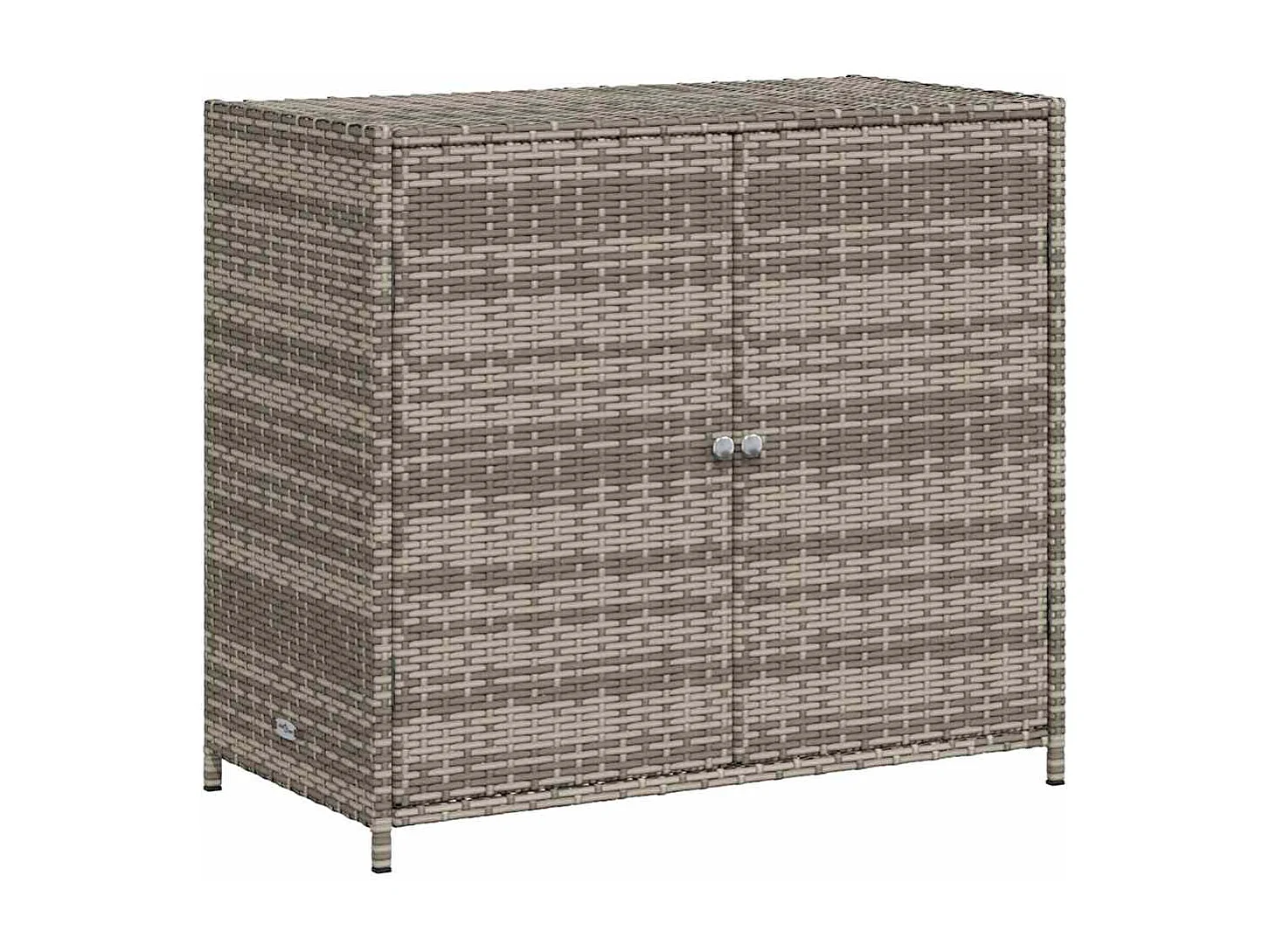 Tuinkast 83x45x76 cm poly rattan grijs