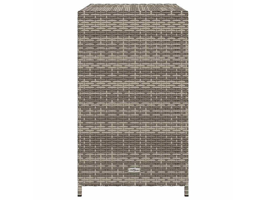 Armadietto Portaoggetti Giardino Grigio 83x45x76 cm Polyrattan