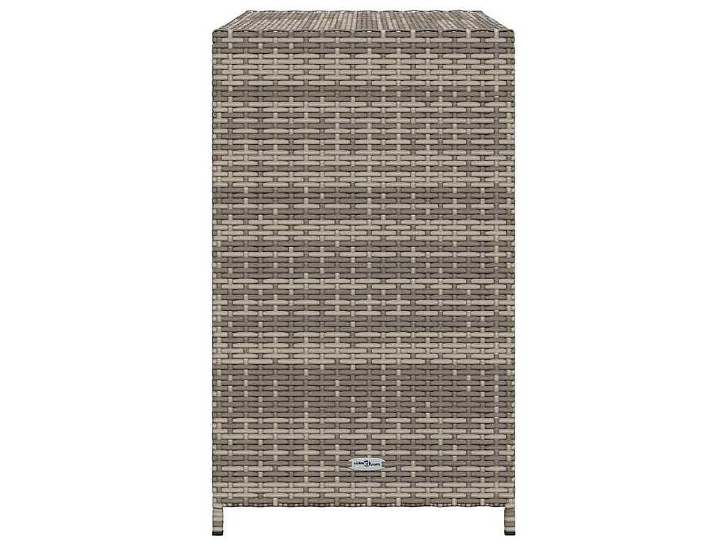 Armário de arrumação p/ jardim 83x45x76 cm vime PE cinzento