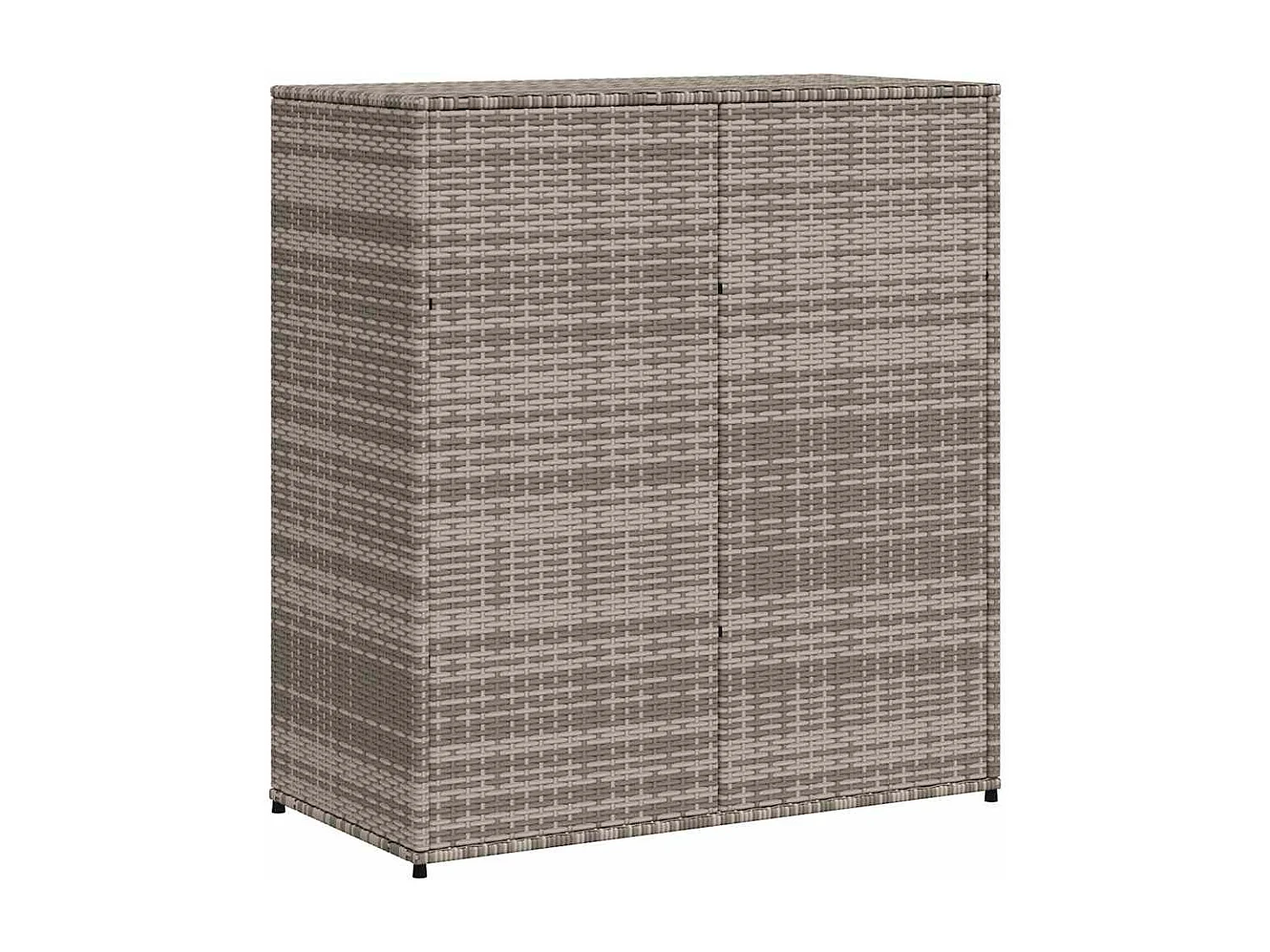 Armoire de rangement de jardin gris 105x55x113cm résine tressée