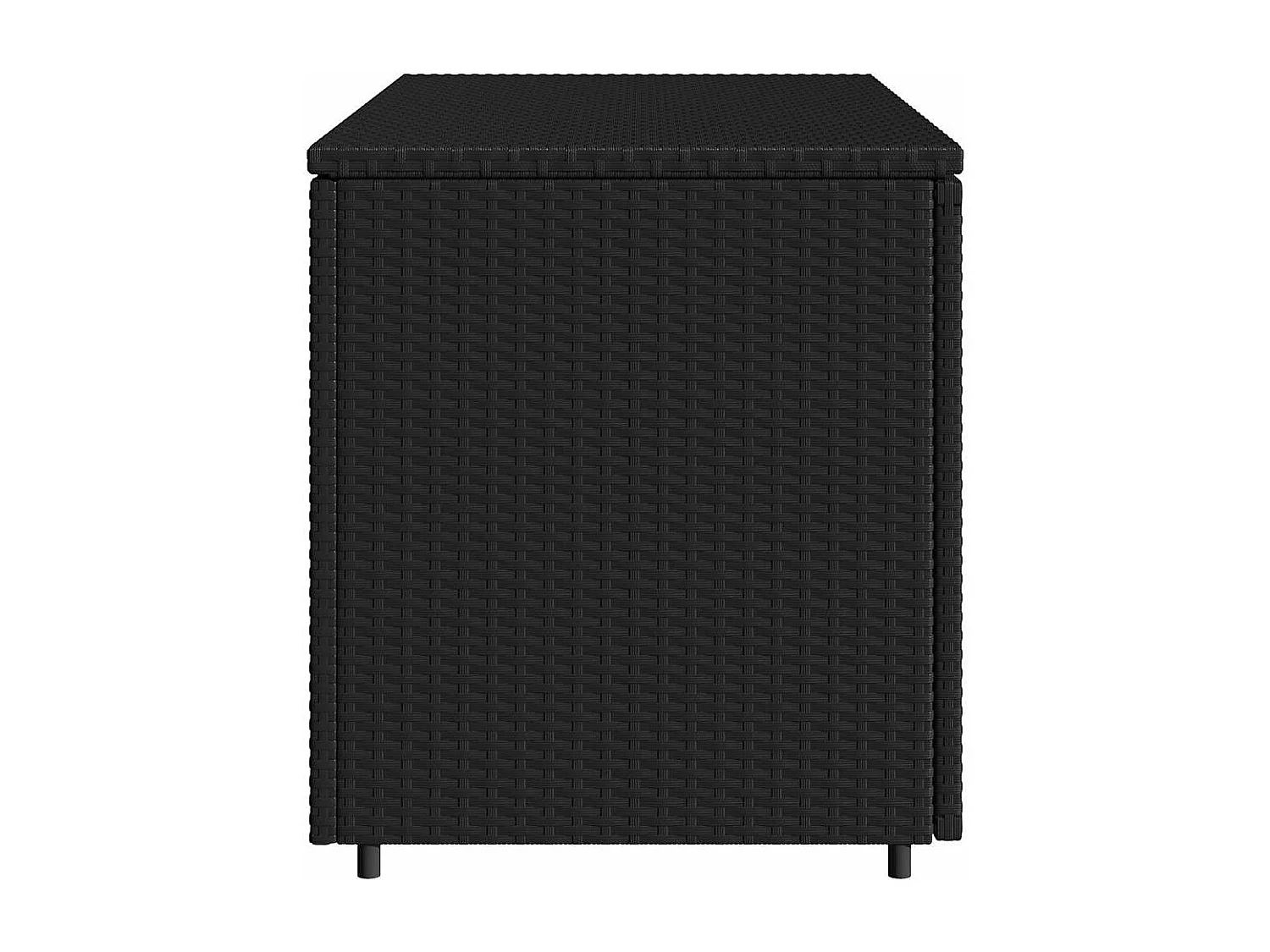 Armadietto Portaoggetti Giardino Nero 110x55x60,5cm Polyrattan