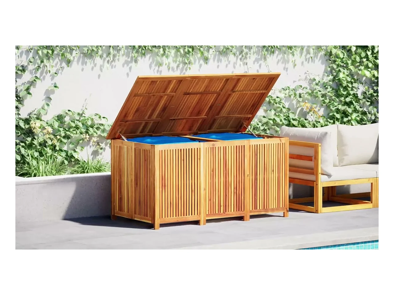 Gartenbox 150x80x75 cm Massivholz Akazie