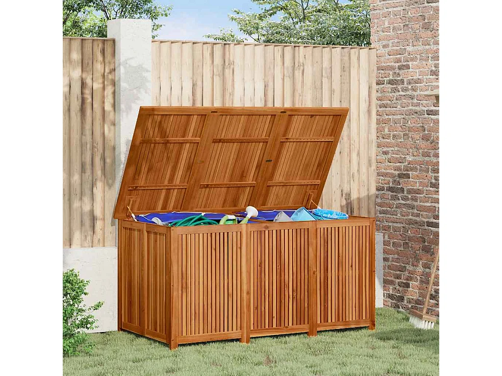 Boîte de rangement de jardin 150x80x75 cm bois massif d'acacia