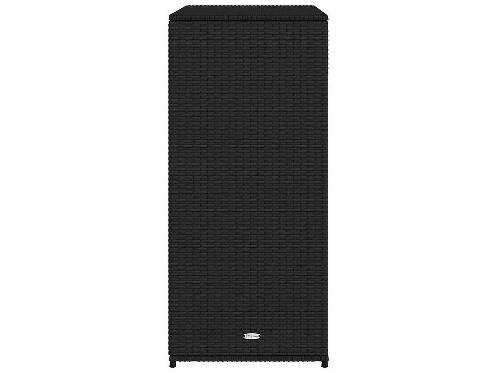 Tuinkast 105x55x113 cm poly rattan zwart