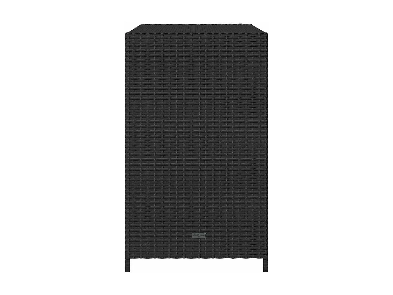 Tuinkast 83x45x76 cm poly rattan zwart