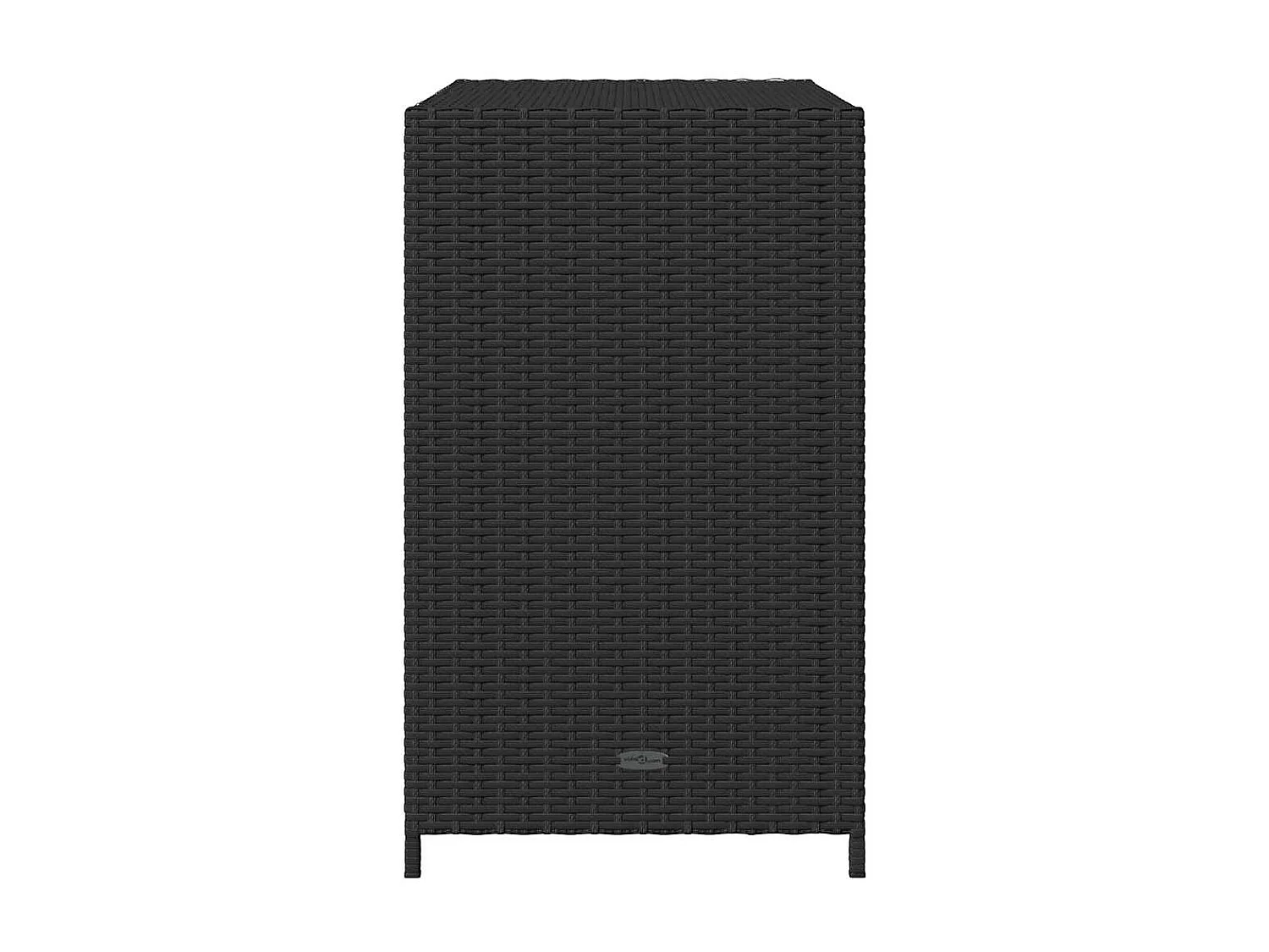 Gartenschrank Schwarz 83x45x76 cm Poly Rattan