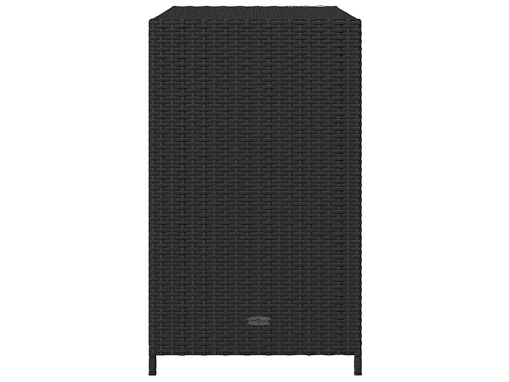 Gartenschrank Schwarz 83x45x76 cm Poly Rattan