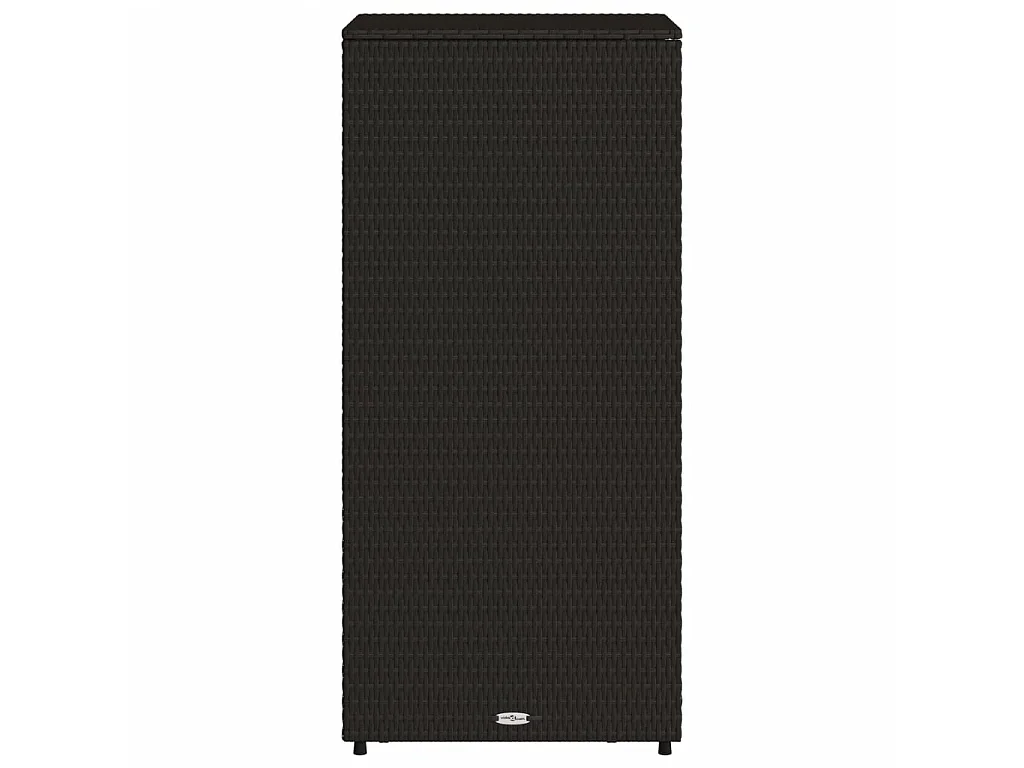 Gartenschrank Schwarz 50x55x115 cm Poly Rattan