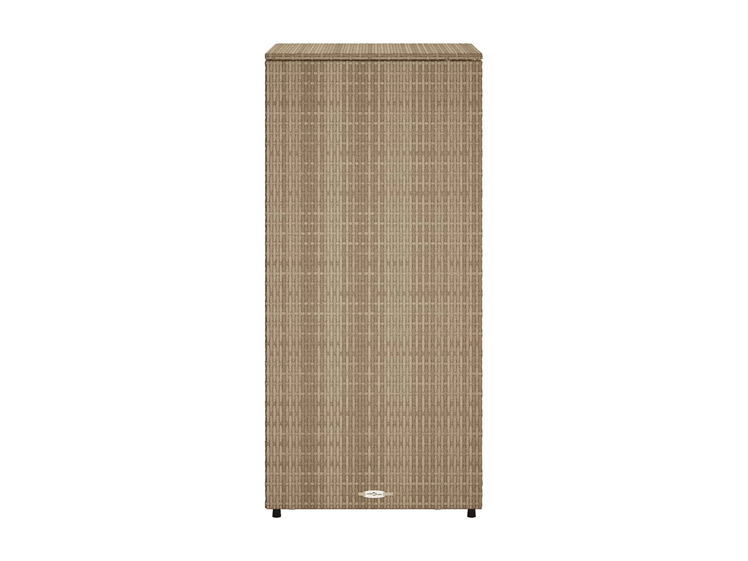 Armoire de rangement de jardin beige 50x55x115cm résine tressée