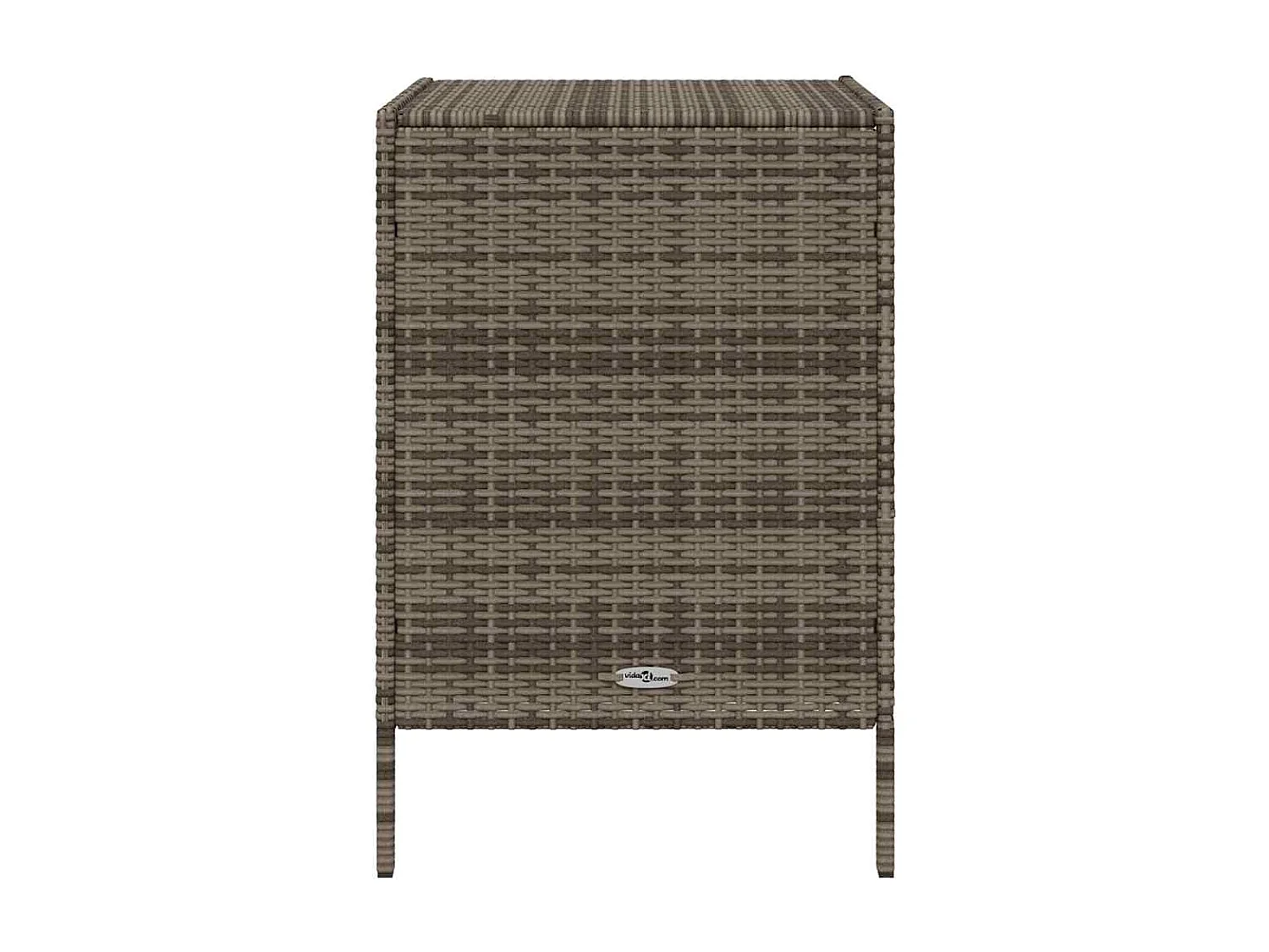 Armoire de rangement de jardin et 3 tiroirs gris résine tressée