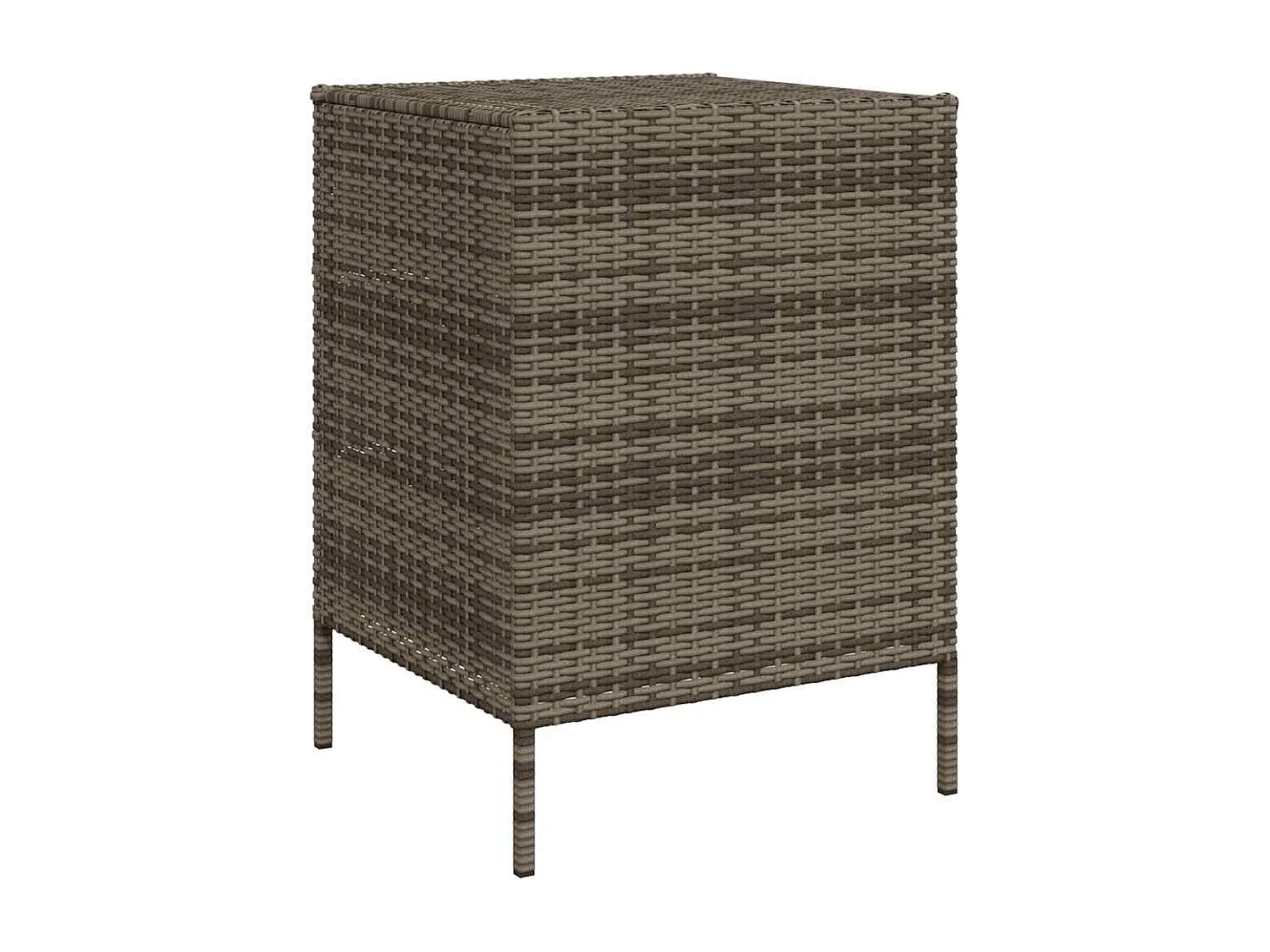 Armoire de rangement de jardin et 3 tiroirs gris résine tressée