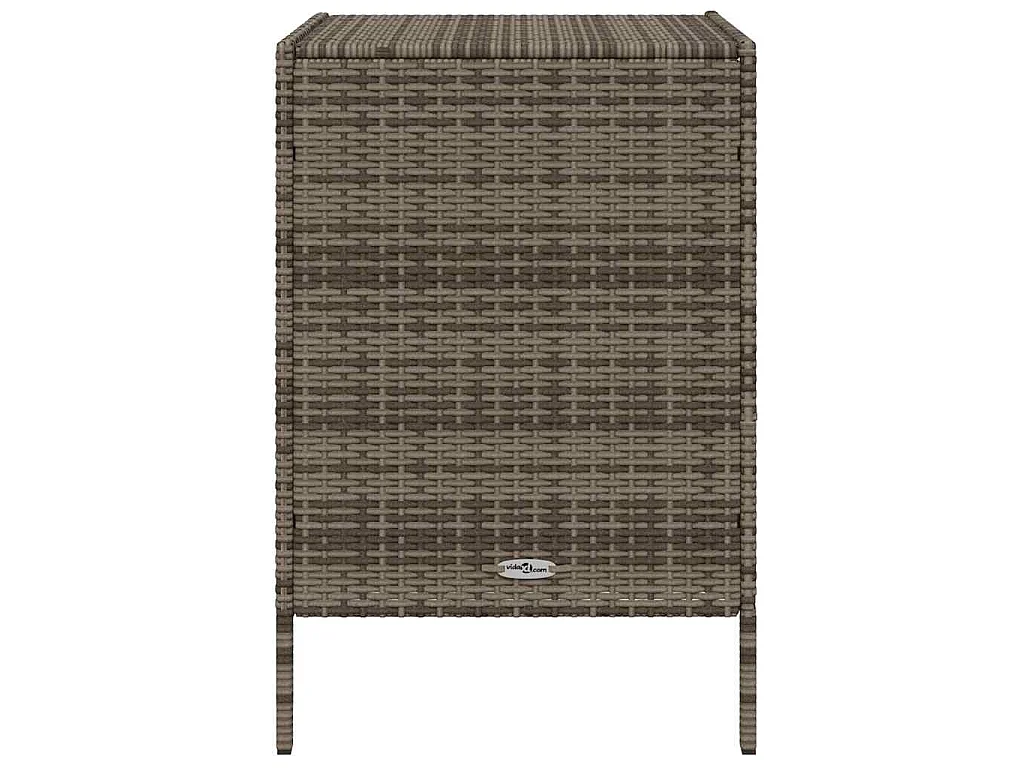 Armoire de rangement de jardin et 3 tiroirs gris résine tressée