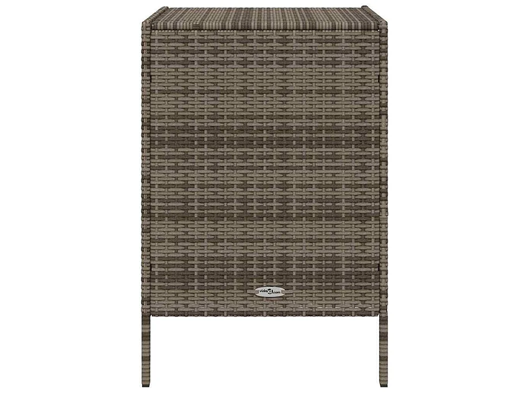 Armoire de rangement de jardin et 3 tiroirs gris résine tressée
