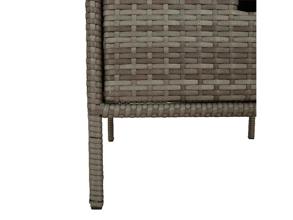 Armoire de rangement de jardin et 3 tiroirs gris résine tressée