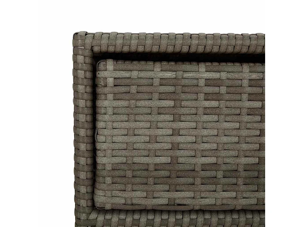 Armoire de rangement de jardin et 3 tiroirs gris résine tressée