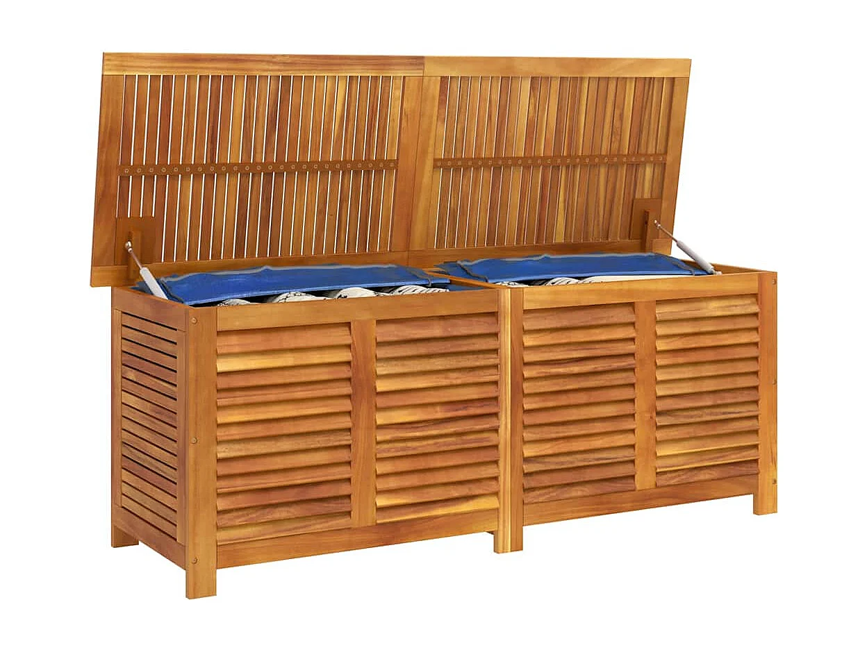 Gartenbox mit Lüftungsschlitzen 150x50x56 cm Massivholz Akazie