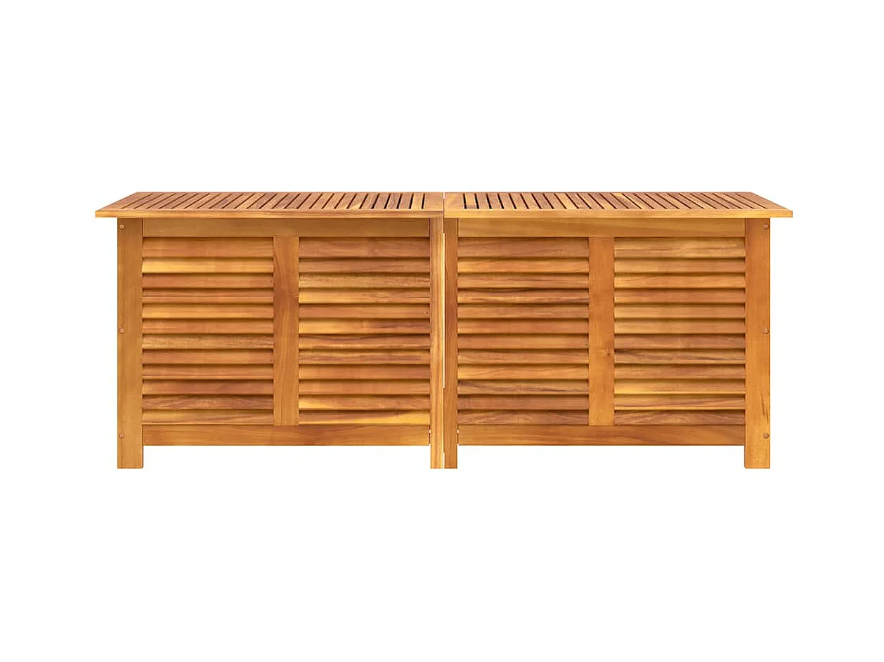 Gartenbox mit Lüftungsschlitzen 150x50x56 cm Massivholz Akazie