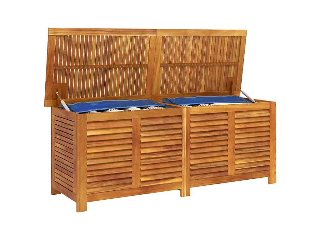 Gartenbox mit Lüftungsschlitzen 150x50x56 cm Massivholz Akazie