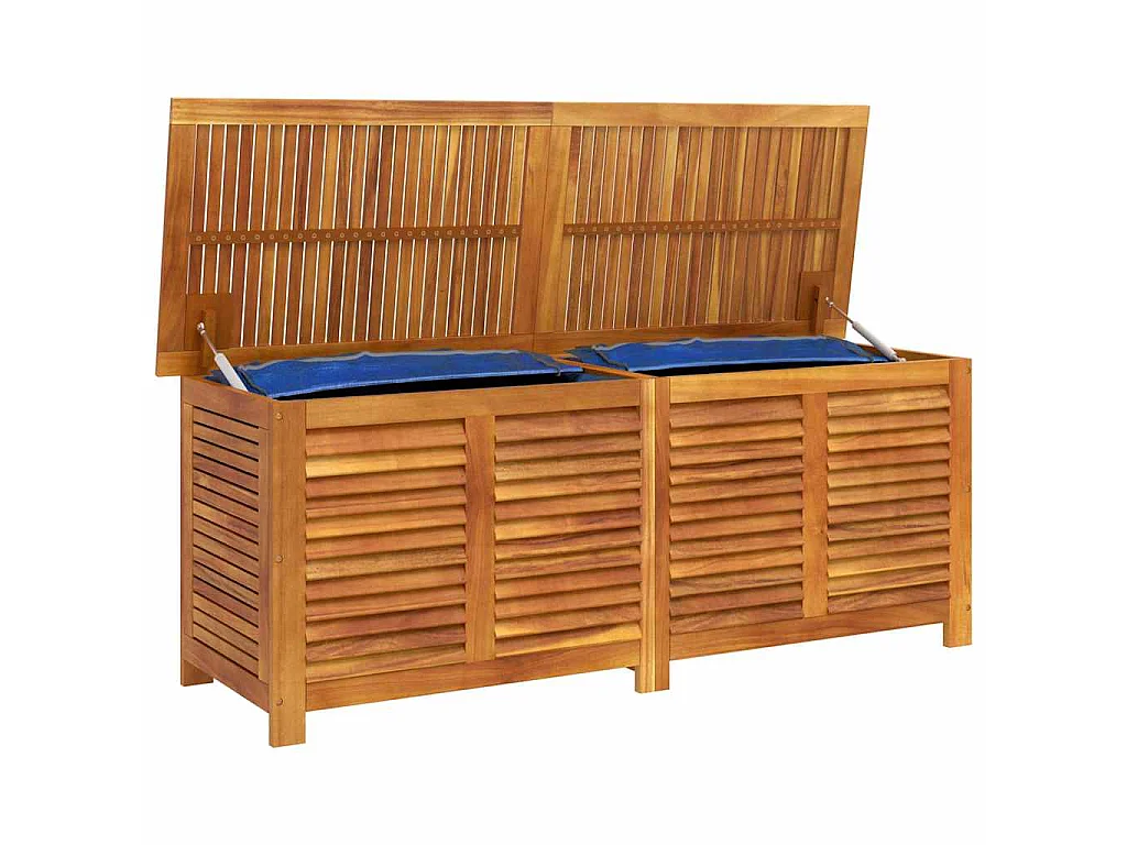 Gartenbox mit Lüftungsschlitzen 150x50x56 cm Massivholz Akazie