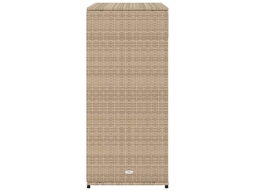 Armoire de rangement jardin beige 105x55x113 cm résine tressée