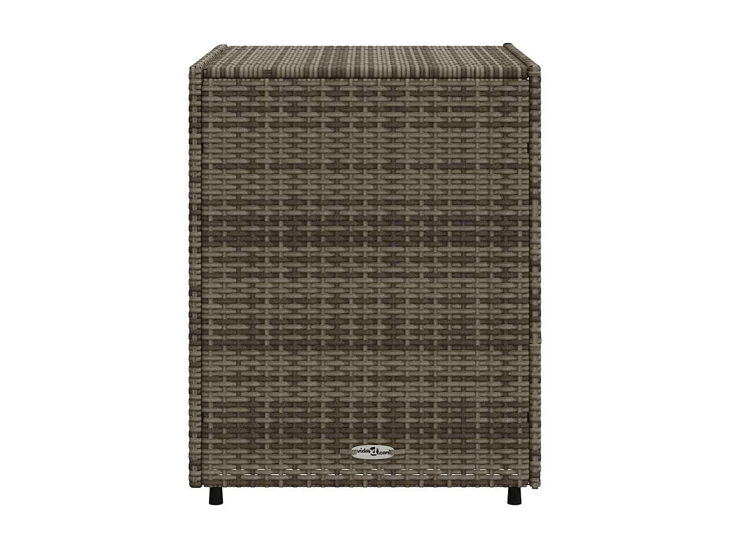 Armadietto Portaoggetti Giardino Grigio 55x59x69cm Polyrattan
