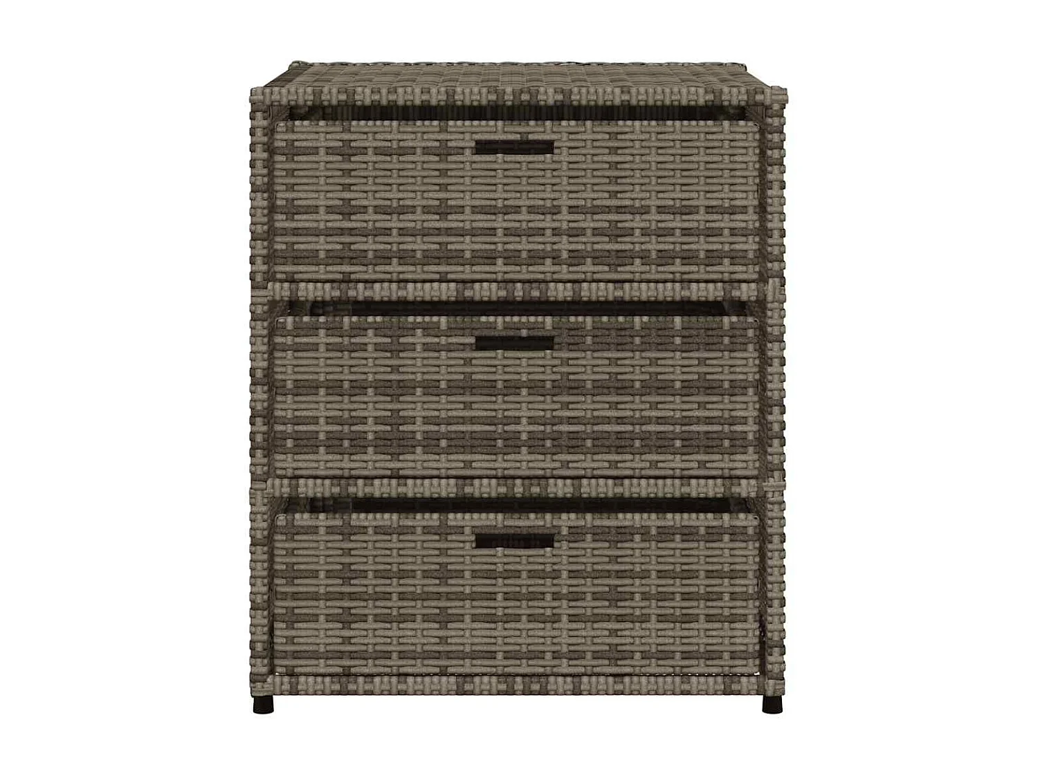 Gartenschrank Grau 55x59x69 cm Poly Rattan