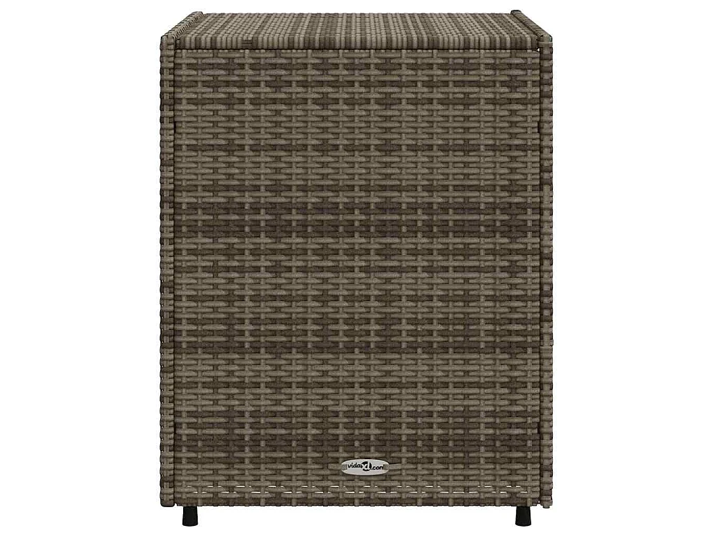 Armário de arrumação para jardim 55x59x69 cm vime PE cinzento