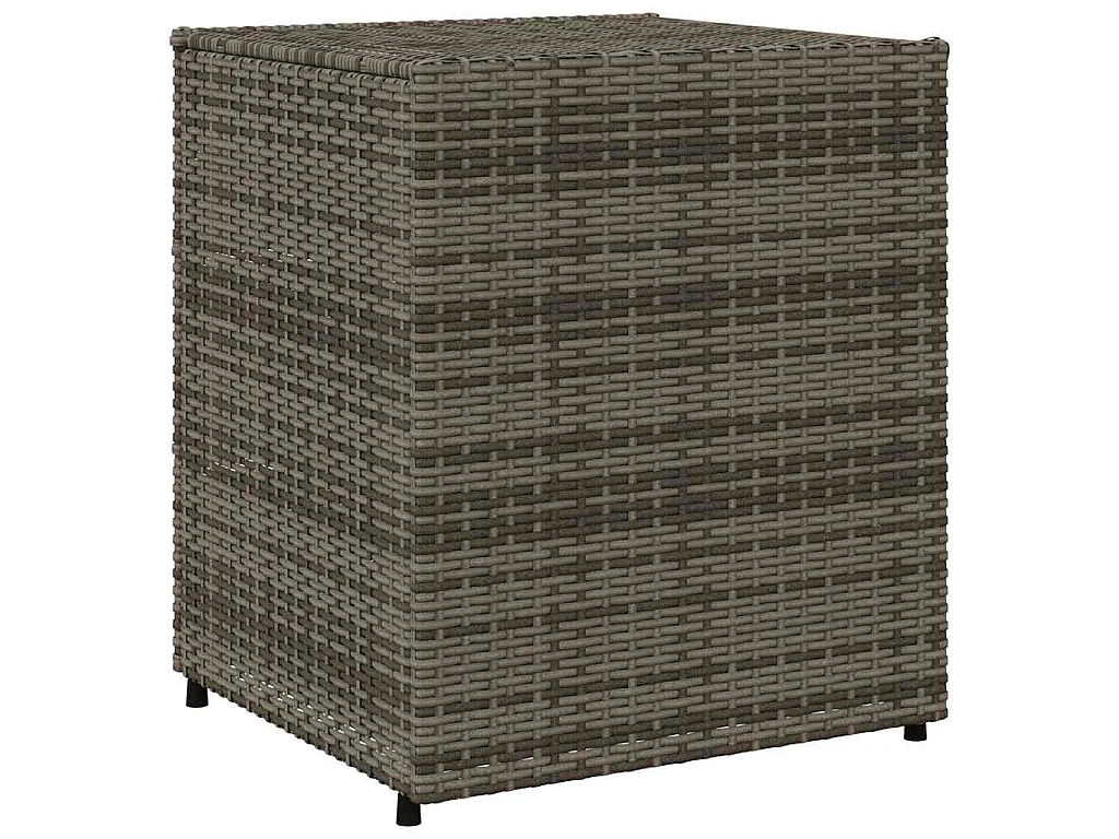 Armário de arrumação para jardim 55x59x69 cm vime PE cinzento