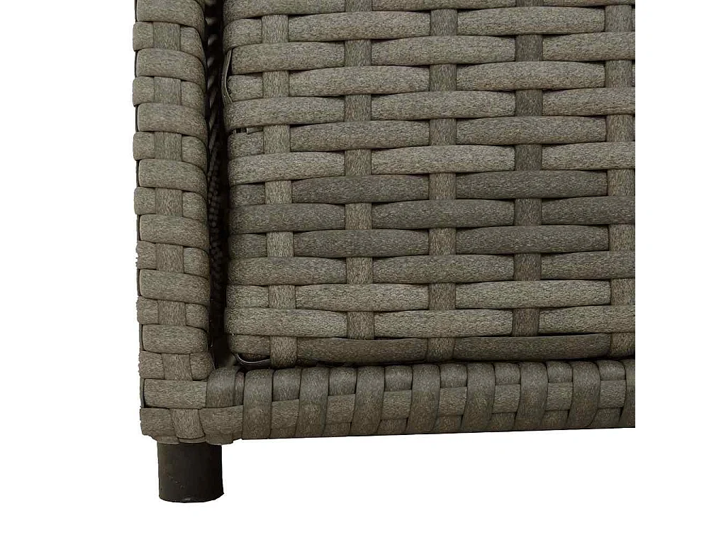 Armário de arrumação para jardim 55x59x69 cm vime PE cinzento