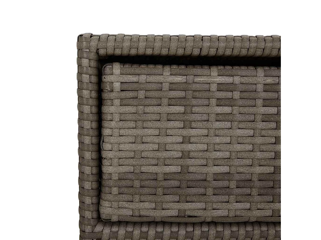 Armário de arrumação para jardim 55x59x69 cm vime PE cinzento